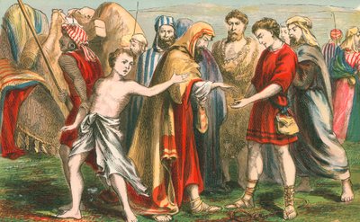 Joseph sold to merchants by his brothers by English School